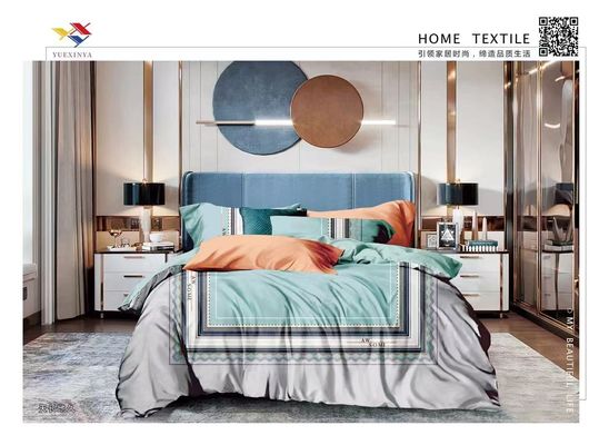 Design de marca 100% algodão de grapa longa impressão reativa personalizar cobertor de cobertor de cama