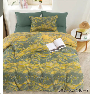 100% de algodão lavado Jacquard Set de roupas de cama Coberta de cobertor Lenço personalizado