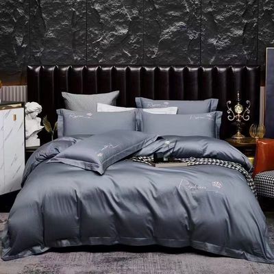 100S Algodão Egípcio Bordado Cobertura de colchão Set de roupa de cama Produto têxtil para o lar Tamanho personalizado
