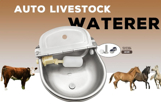 Aquecedor de gado revestido em pó Resistente à corrosão Poço de beber fácil de conectar com a fazenda Sistema de abastecimento de água para uso de celeiro de bovinos