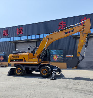 SHANZHONG Excavadora de rodas de 21 toneladas SZL215 Excavadora hidráulica