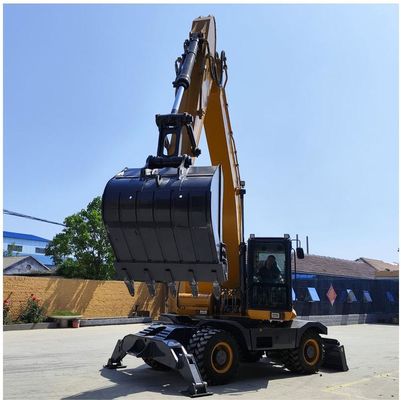 SHANZHONG Excavadora de rodas de 21 toneladas SZL215 Excavadora hidráulica