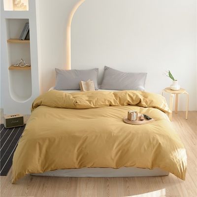 Amarelo 100% de algodão cobertor de cobertor de cama conjunto de almofada caixa lençol montado