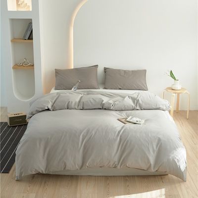 Beige 100% Pure Long Staple Cotton Duvet Cover Bedding Set Homeware Bedding Comfort