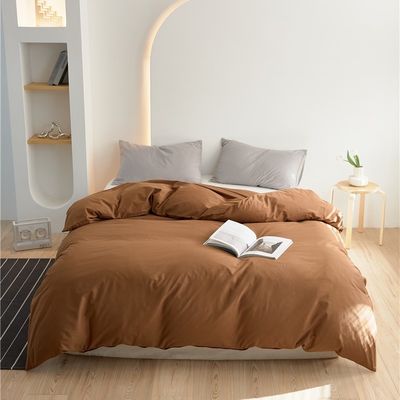 Modern Brown Pure Cotton Duvet Cover Bedding Set Casca de almofada Alta durabilidade