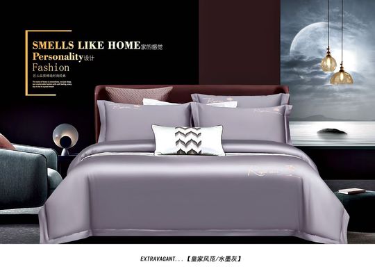 Cama de cama de algodão egípcio em casa