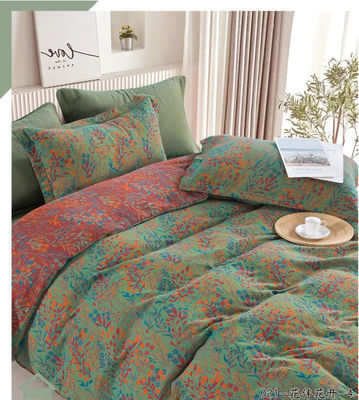 Saúde 100% algodão lavado novo design Jacquard cama conjunto