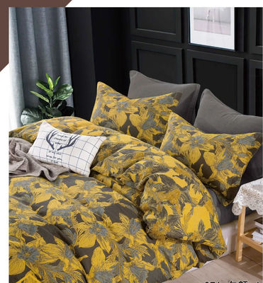 Cor Amarelo Cinzento Jacquard AlgodãoLança de cama almofada Cássino Lenço montado
