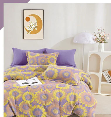 Flor do Sol Jacquard Algodão Preshrunk Homeware Set de roupa de cama de tamanho personalizado