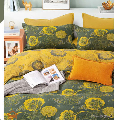 Amarelo e Verde Jacquard de algodão europeu
