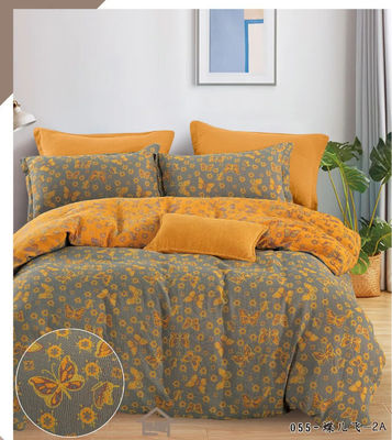 100% de algodão lavado Set de cama Cutom tamanho cobertor de edredom lençol de cama almofada caixa lençol montado