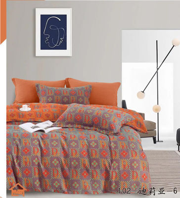 Linhas de cama de algodão tintado com fios reativos
