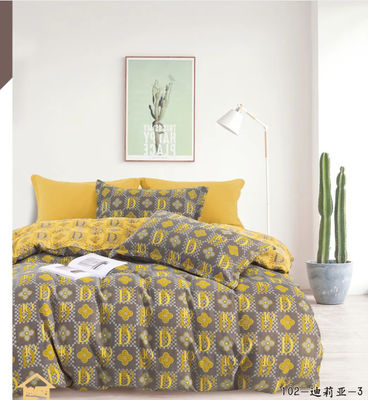 European Jacquard Full Cotton Color Tecelagem de Cama Conjunto de Tamanho Personalizado