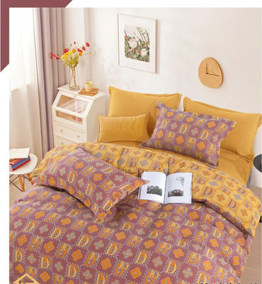 Tecido de algodão lavado Duplo Jacquard Set de roupa de cama de tamanho personalizado