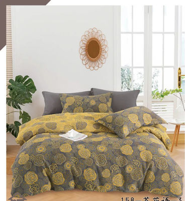 Set de roupa de cama de Jacquard duplo de algodão 100% lavado, penteado e tecido