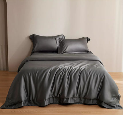Pure Color 100S Lenzing Luxury Tencel Duvet Cover Set de roupa de cama para casa Produto têxtil Dimensões personalizadas