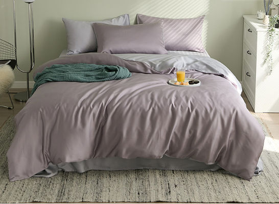 Cores puras 60S Set de roupas de cama de luxo europeu