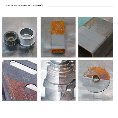 Máquina de limpeza a laser de alta velocidade 1500W 2000W Ar de resfriamento Material inoxidável Metal resina de óleo de remoção de camada de oxidação
