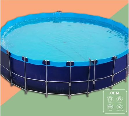 XDEM Agricultura PVC dobrável tanques quadrados lonas de cultura quadrado lago de peixe forma retangular para a fazenda de peixe