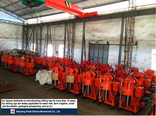 XDEM GXY-200B Estação de perfuração de poços de água portátil 200m Máquina de perfuração hidráulica Equipamento de perfuração do núcleo