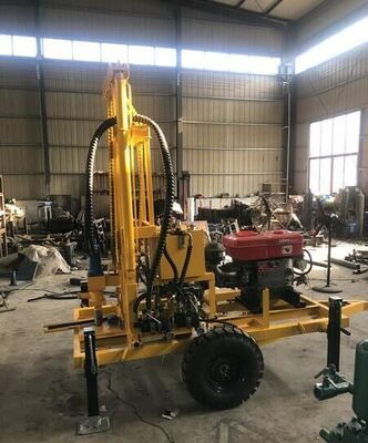 YZ50-150H Máquina de perfuração hidráulica de poços de água a diesel Opcional Roda/Carrilho Chassi 210m Furação de poços profundos Rig Max 400mm Diâmetro Variabilidade de velocidade Equipamento de perfuração de água para irrigação agrícola