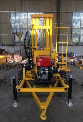 YZ50-150H Máquina de perfuração hidráulica de poços de água a diesel Opcional Roda/Carrilho Chassi 210m Furação de poços profundos Rig Max 400mm Diâmetro Variabilidade de velocidade Equipamento de perfuração de água para irrigação agrícola