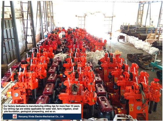 Máquina portátil de perfuração de exploração geológica XY-1A-4H 150m Máquina hidráulica de alimentação de rocha de núcleo Máquina integrada de motor a diesel Bomba de lama para pesquisa de construção de montanha e planície