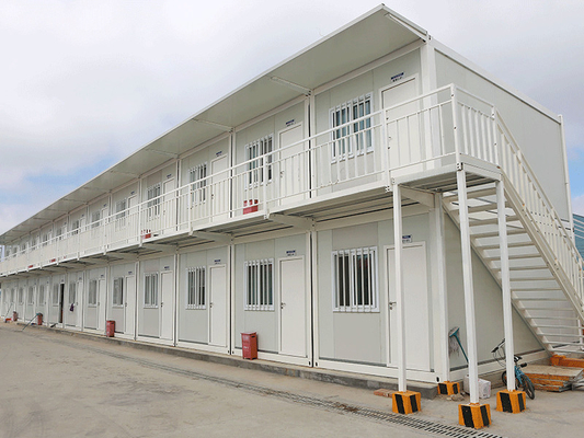 Fáceis modulares da acomodação do recipiente do canteiro de obras da casa pré-fabricada instalam a casa