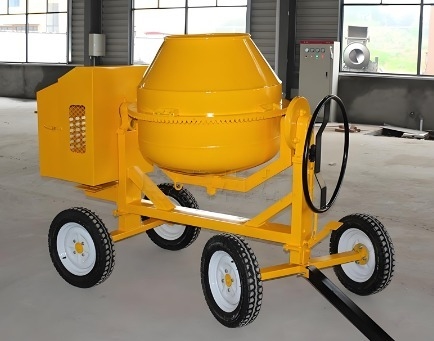 Máquina de mistura de betão portátil a diesel de 350L 14M3/H