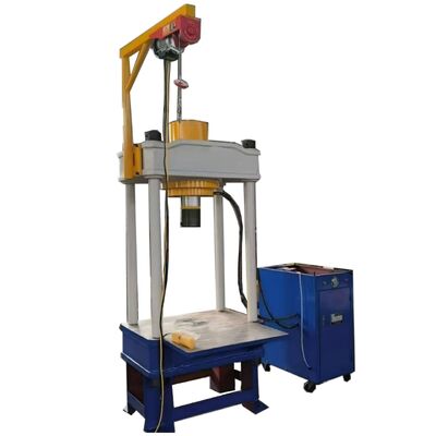 Máquina de Desmontagem de Mola Ajustadora de Escavadeira Komatsu 200T Mesa de Trabalho Móvel Máquina de Prensagem Hidráulica Prensa de Pino de Esteira