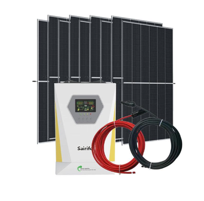 Estrutura galvanizada Sistema de energia solar completo 300W-20KW Alta eficiência 15%-22% Equipamento fotovoltaico off-grid para abastecimento de energia doméstica e agrícola