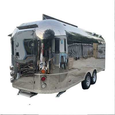 Espelho de luxo em aço inoxidável, trailer de comida, cozinha móvel, totalmente personalizado, vintage, caminhão de comida para café, churrasco, comida rápida