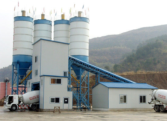 Planta de tratamento por lotes concreta móvel de HZS120 200kW, planta de mistura 120m3/H concreta